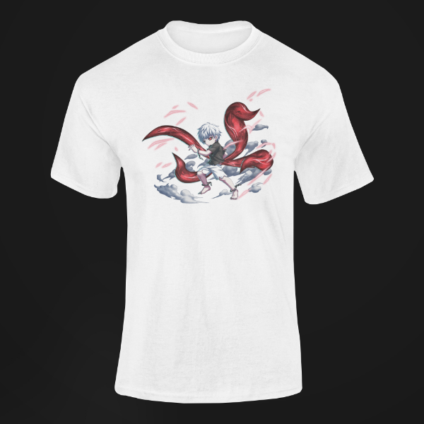 T-Shirt Ken Kaneki Tokyo Ghoul blanc