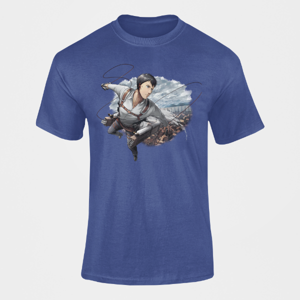 T-shirt Bertolt Attaque des Titans bleu