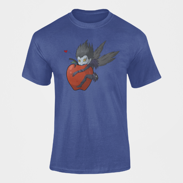 T-Shirt Ryuk Pomme Manga Death Note bleu