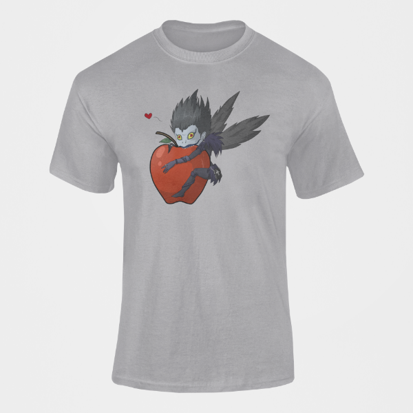 T-Shirt Ryuk Pomme Manga Death Note gris