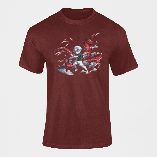 T-Shirt Ken Kaneki Tokyo Ghoul bordeaux