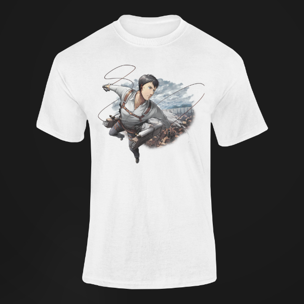 T-shirt Bertolt Attaque des Titans blanc