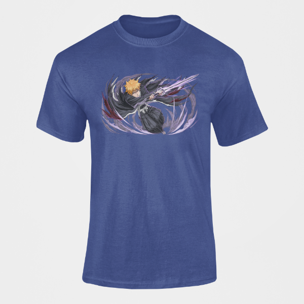 T-Shirt Ichigo Bankai Manga Bleach bleu