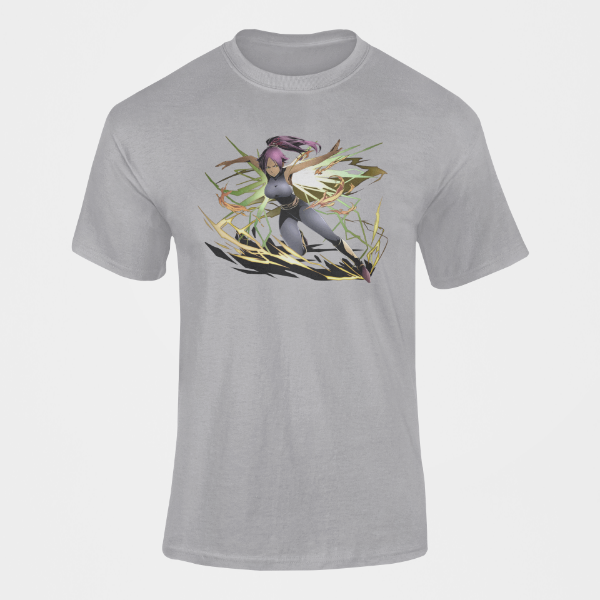 T-Shirt Yoruichi Manga Bleach  gris