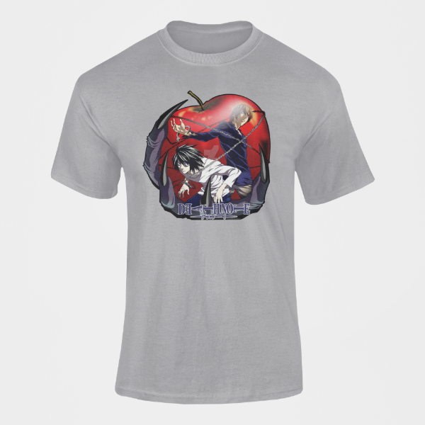 T-Shirt L & Light Manga Death Note gris