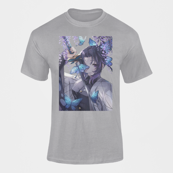 T-Shirt Shinobu Manga Demon Slayer gris