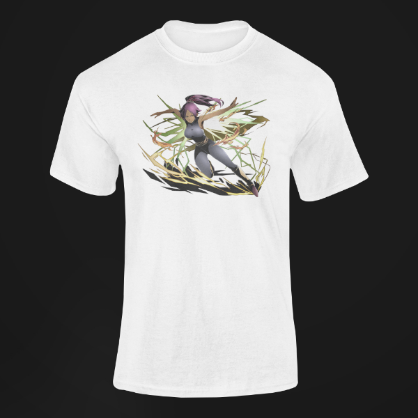 T-Shirt Yoruichi Manga Bleach  blanc