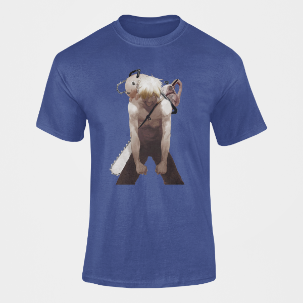T-shirt Chainsaw Man bleu