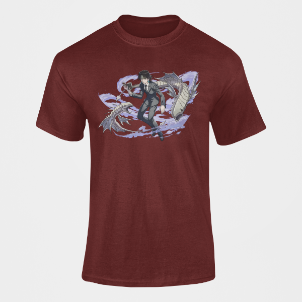 T Shirt Chrollo Manga HxH bordeaux
