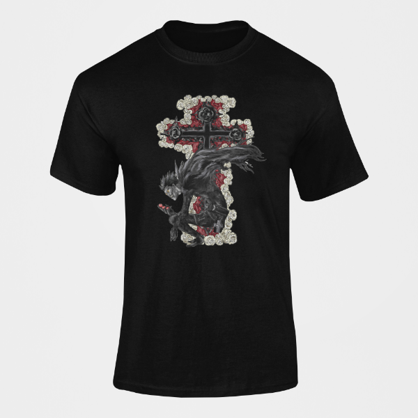 T-Shirt Ryuk Cross Manga Death Note noir
