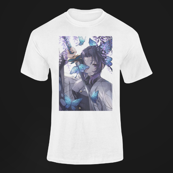 T-Shirt Shinobu Manga Demon Slayer blanc