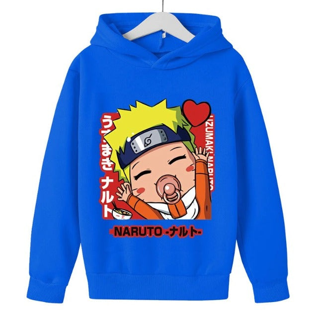 Sweat à Capuche Enfant Naruto Uzumaki bleu