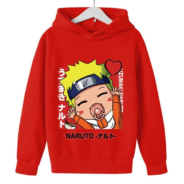 Sweat à Capuche Enfant Naruto Uzumaki rouge