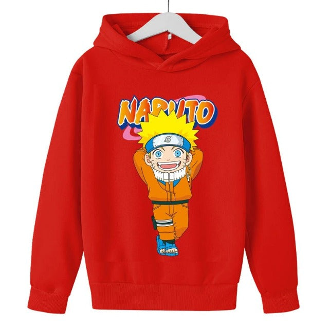 Sweat Enfant Logo Naruto rouge