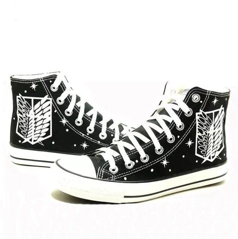 Chaussures Fermées Lumineuses Attaque des Titans Baskets Converses Sneakers Adulte Homme Femme