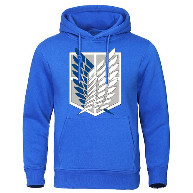 Hoodie Attaque des Titans bleu 