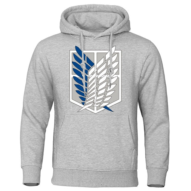 Hoodie Attaque des Titans gris