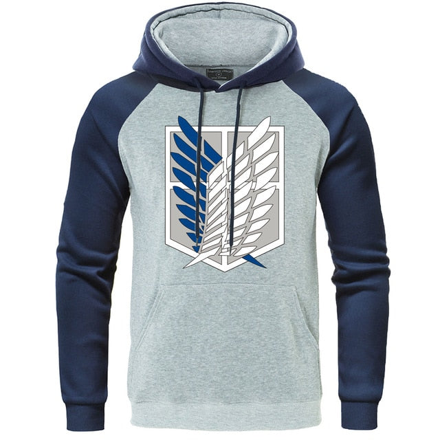 Sweater Attaque des Titans gris bleu