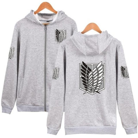 Sweat à Tirette gris Attaque des Titans