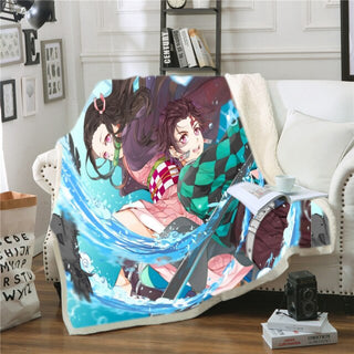 Одеяло Demon Slayer Tanjiro & Nezuko  - 130x150см