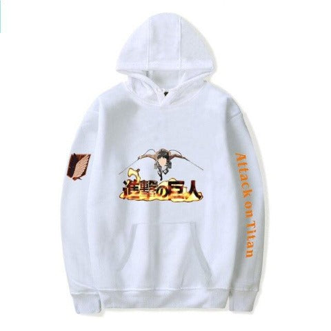 Sweat à Capuche Eren Kruger Attaque des Titans blanc