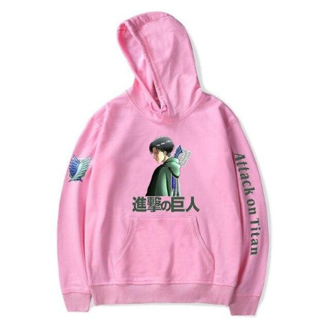 Sweat à Capuche Livaï ackerman rose