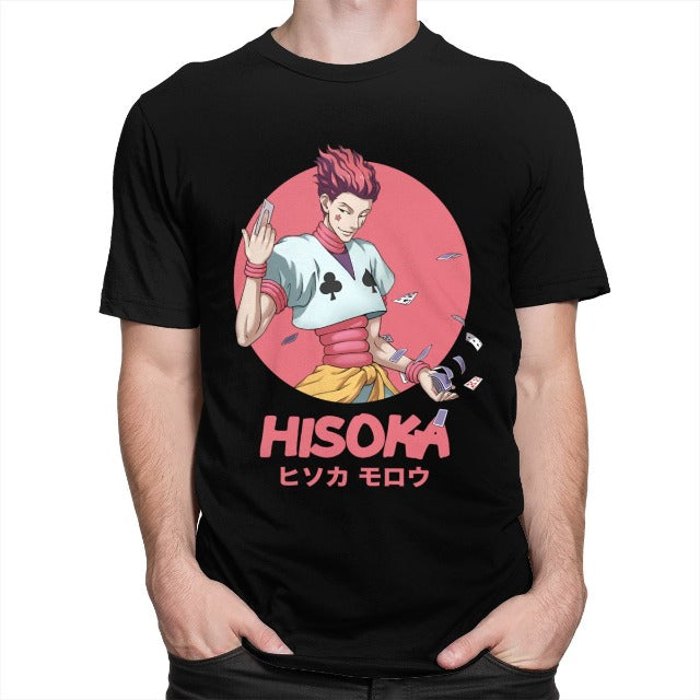 Hisoka Manga Hunter x Hunter camiseta flocada adultos hombres mujeres manga corta