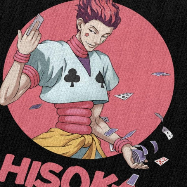 T-shirt Hisoka Manga Hunter x Hunter Floqué Adulte Homme Femme Courtes Manches