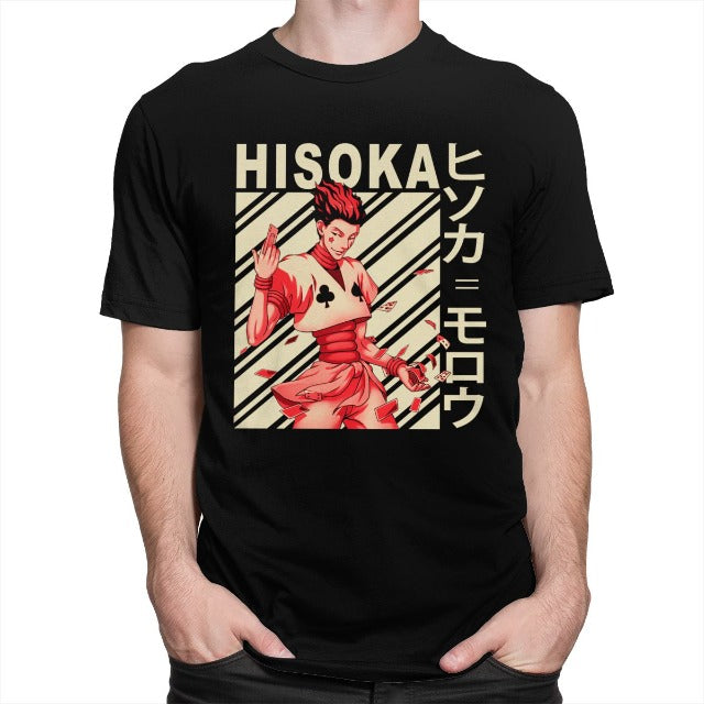 Hisoka Manga Hxh Flocked - Camiseta de manga corta para hombre y mujer