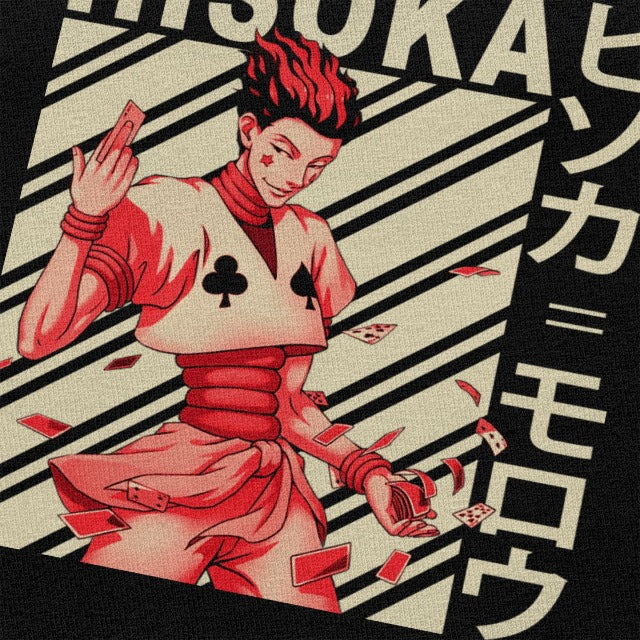 Hisoka Manga Hxh Flocked - Camiseta de manga corta para hombre y mujer