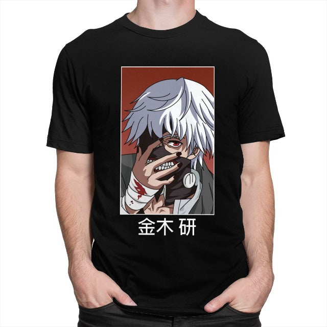 Tokyo Ghoul Manga T-Shirt beflockt Erwachsene Männer Frauen kurze Ärmel