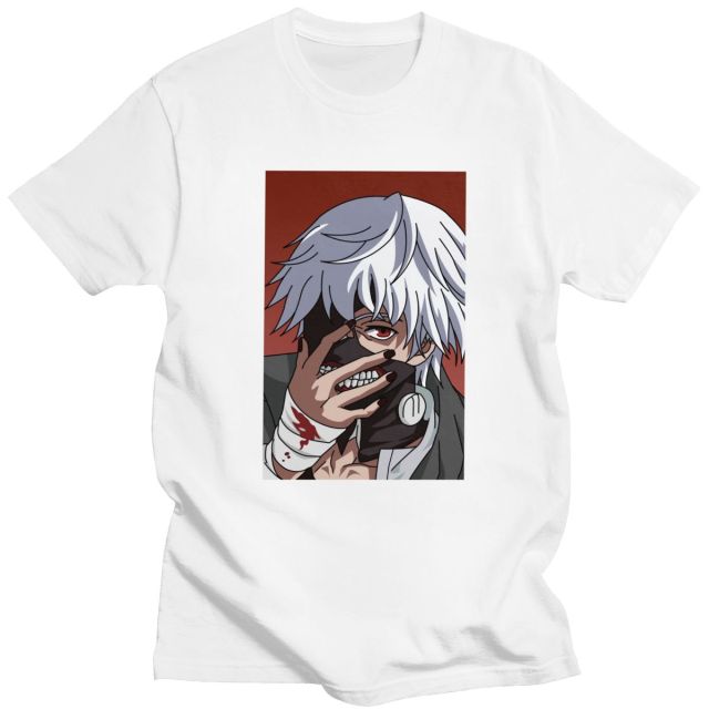 Tokyo Ghoul Manga T-Shirt beflockt Erwachsene Männer Frauen kurze Ärmel