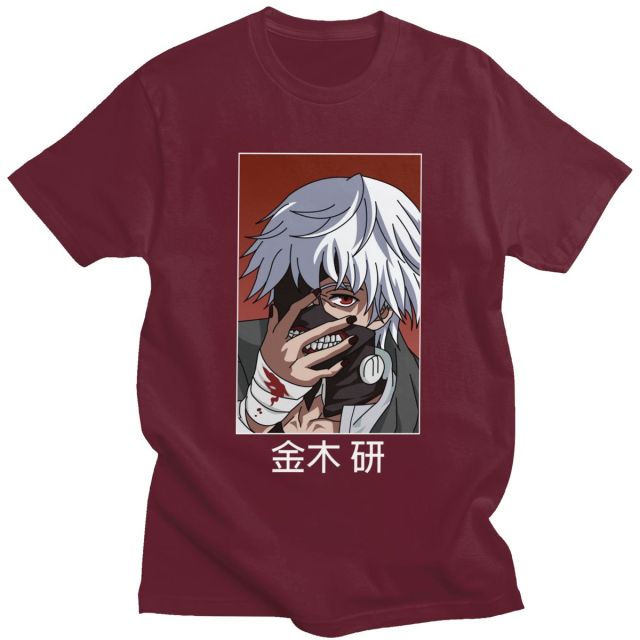 Tokyo Ghoul Manga T-Shirt beflockt Erwachsene Männer Frauen kurze Ärmel
