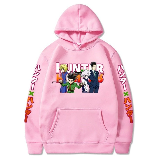 Pull A Capuche Manga Hxh Personnages rose