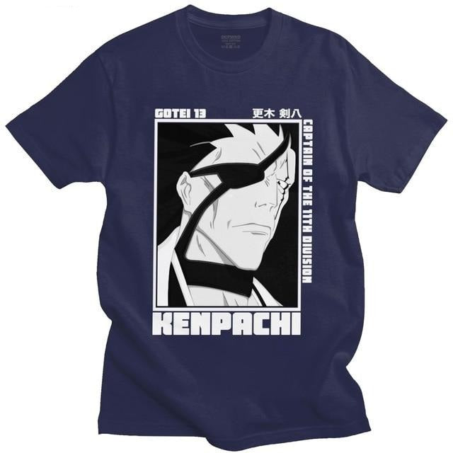 T-Shirt Zaraki Kenpachi Manga Bleach (8 coloris) Floqué Adulte Homme Femme Courtes Manches
