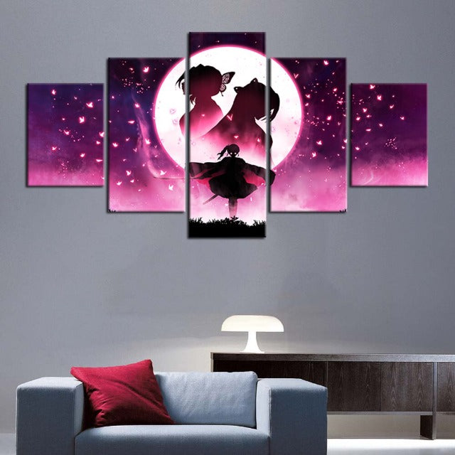 Pittura dell'uccisore di demoni Shinobu e Kanae