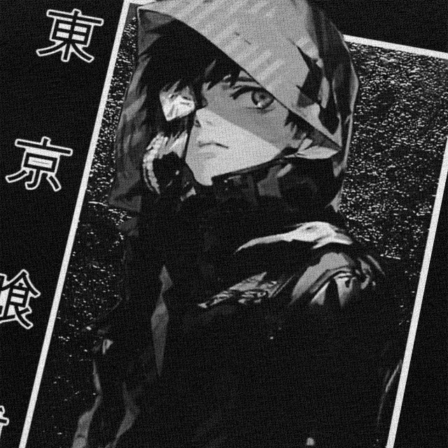 Tee-Shirt Manga Tokyo Ghoul Floqué Adulte Homme Femme Courtes Manches