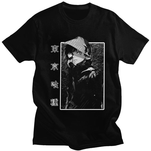 Tee-Shirt Manga Tokyo Ghoul Floqué Adulte Homme Femme Courtes Manches