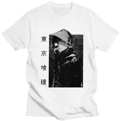 Tee-Shirt Manga Tokyo Ghoul Floqué Adulte Homme Femme Courtes Manches