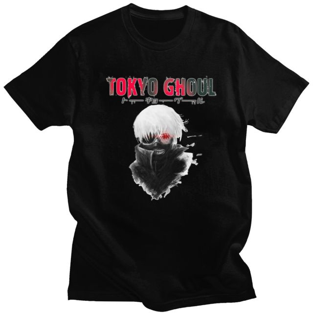 T-Shirt Maglietta Tokyo Ghoul Kaneki Bianco