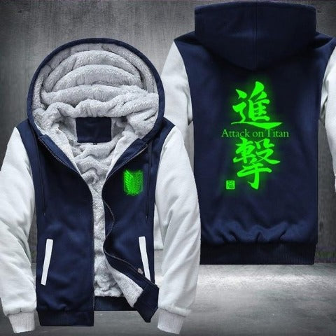 Veste Attack on Titan bleu Fluo Vert
