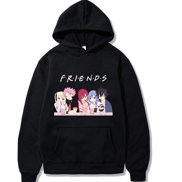 Hoodie A Capuche Manga Fairy Tail noir