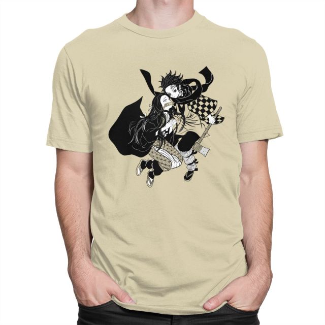 T-Shirt Manga Demon Slayer Tanjiro & Nezuko (6 Coloris) Floqué Adulte Homme Femme Courtes Manches