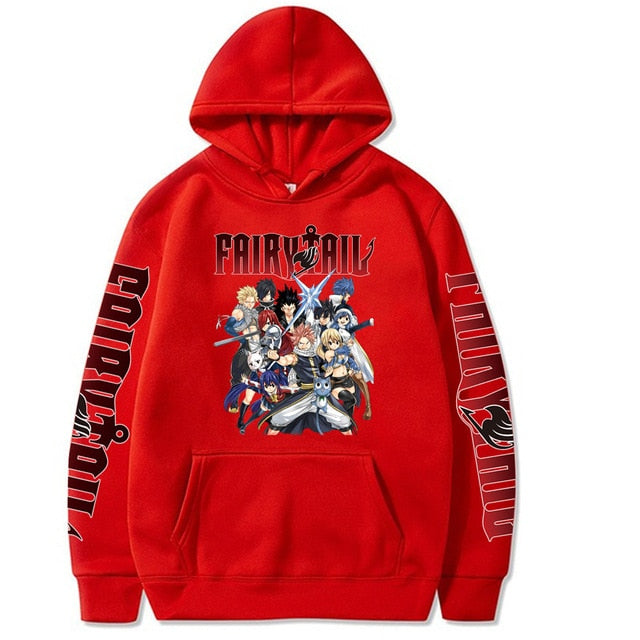Sweatshirt A Capuche Manga Fairy Tail rouge