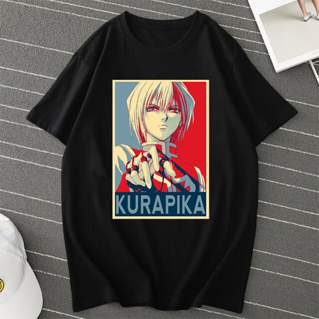 Manga Hunter x Hunter Kurapika flocado camiseta adultos hombres mujeres manga corta