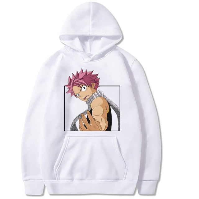 Sweat A Capuche Manga Fairy Tail Natsu blanc