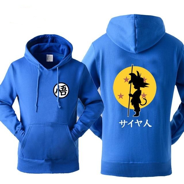 Sweat Dragon Ball Homme bleu