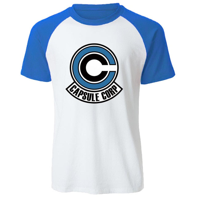 T-Shirt Capsule Corp Floqué Adulte Homme Femme Courtes Manches Manga Dragon Ball Z
