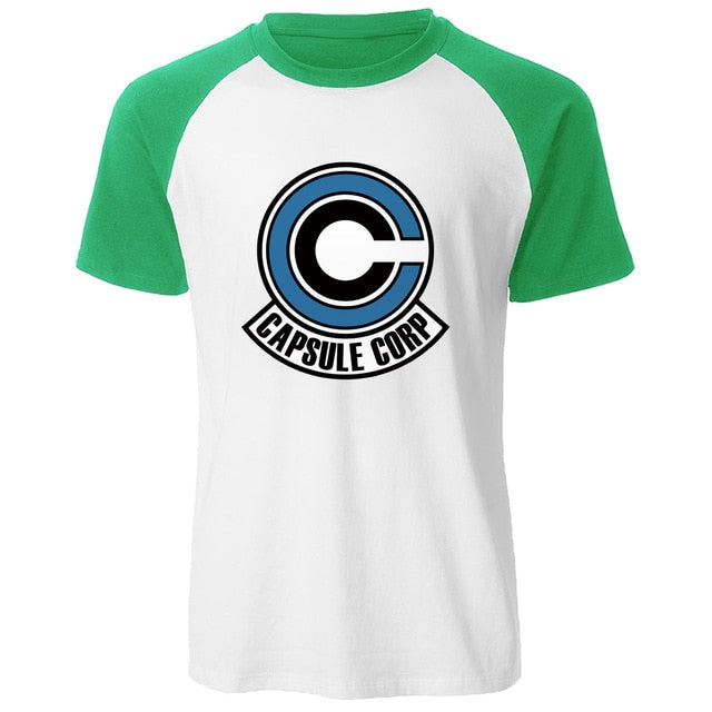 T-Shirt Capsule Corp Floqué Adulte Homme Femme Courtes Manches Manga Dragon Ball Z