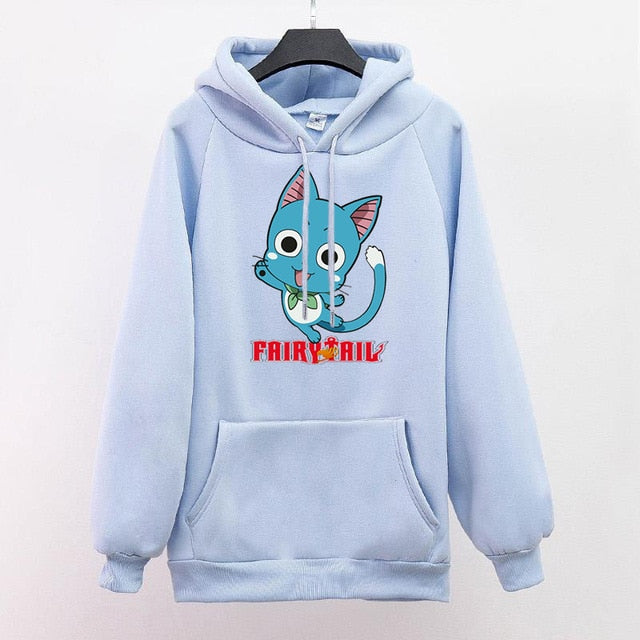 Sweat Happy Fairy Tail bleu ciel